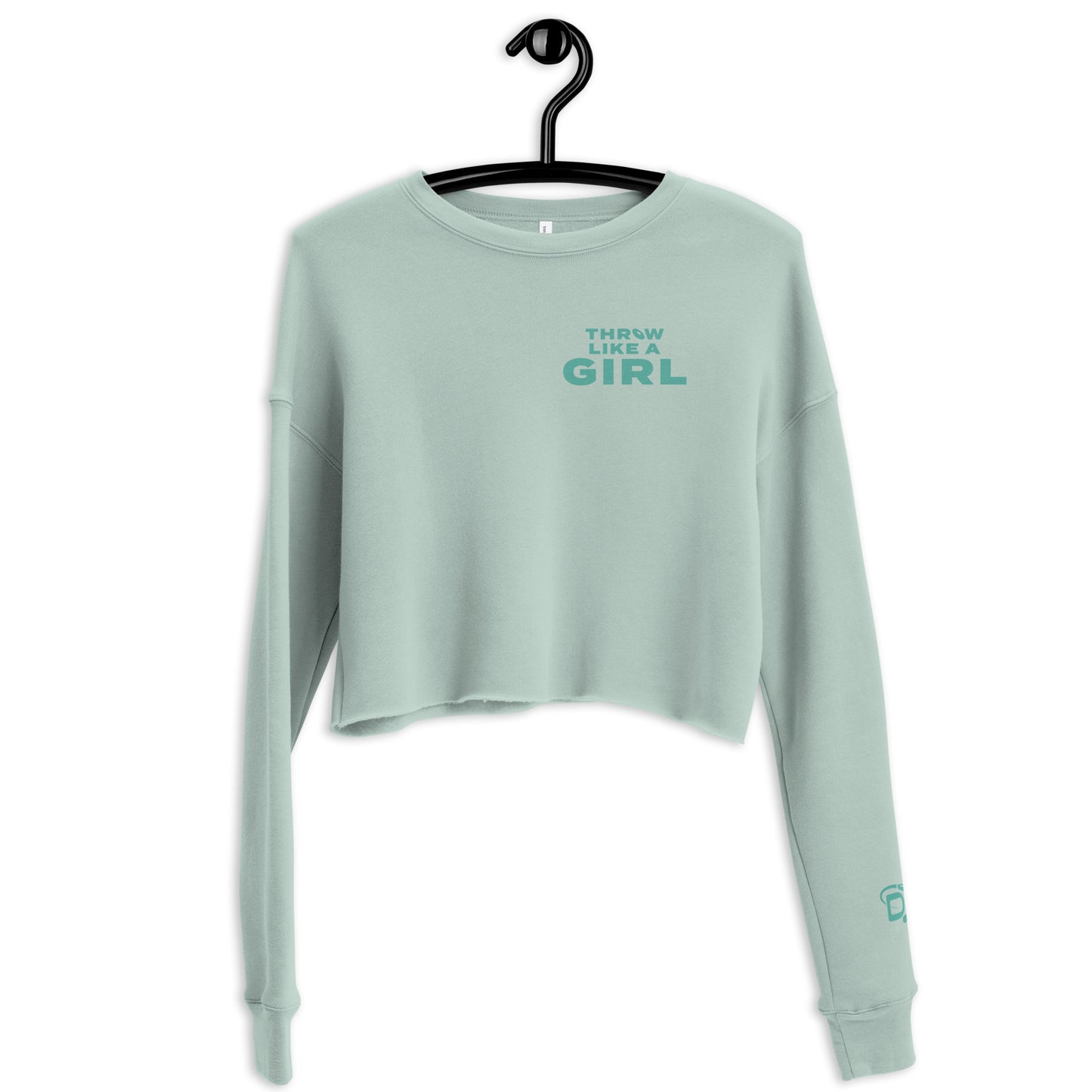 Throw Like a Girl Disc Golf Cropped Sweatshirt