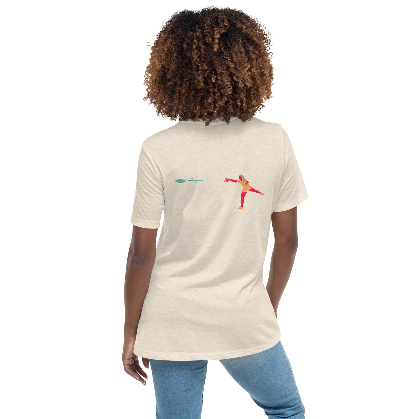 Throw Like a Girl Disc Golf Relaxed T-Shirt